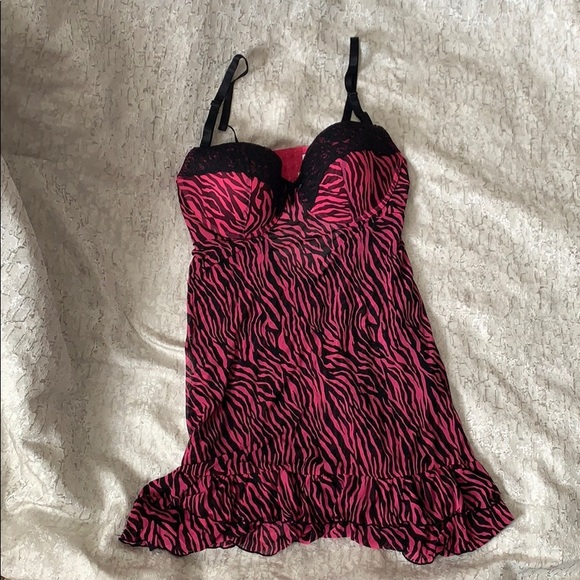 torrid Other - Torrid pink Zebra stripe Babydoll/lingerie 2pc set